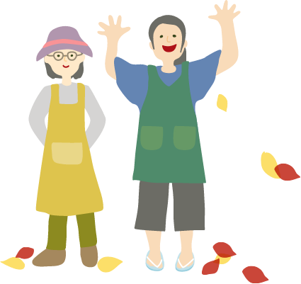 手をふるスタッフ